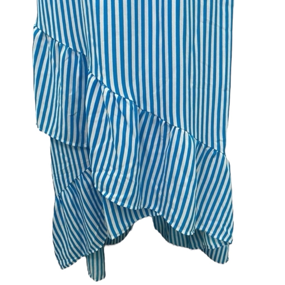 TOMMY BAHAMA NWT Palm Party Stiped Off the Shoulder Ruffle Midi Dress Size Small - Picture 8 of 11
